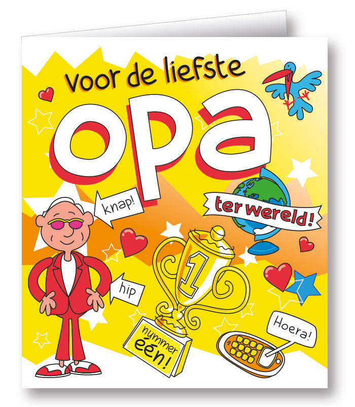 Kaart Cartoon Opa
