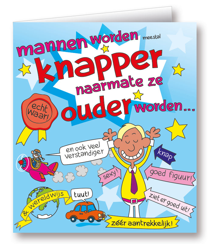 Kaart Cartoon Mannen knapper