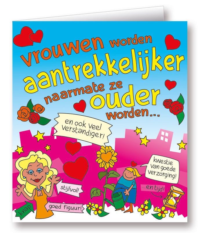Kaart Cartoon Vrouwen aantrekkelijk