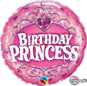 Folie helium ballon Birthday Princess