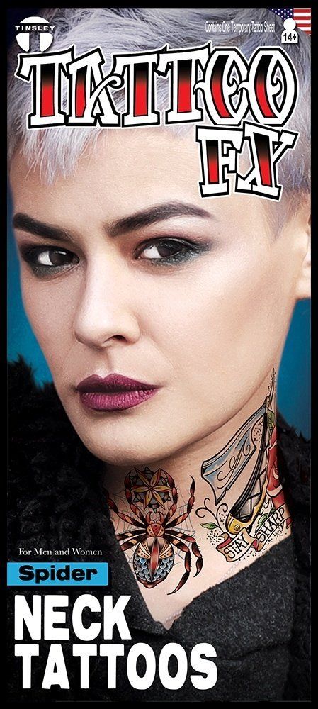 Tijdelijke Neck Tattoo Spin
