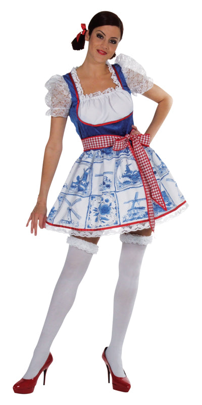 Delfts Blauw Sexy Dirndl jurkje