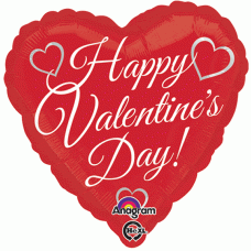 Folie helium ballon Happy Valentine's day