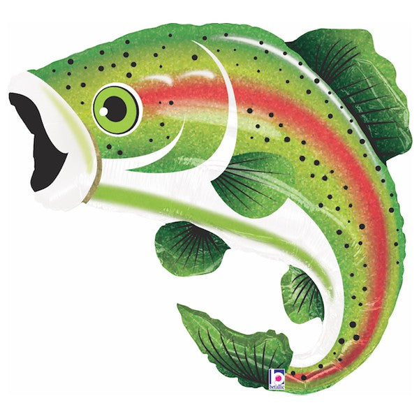 Folie helium ballon Shape Regenboog Forel 74cm