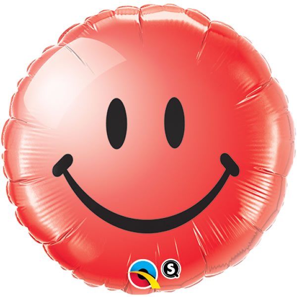 Folie helium ballon Smiley rood