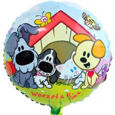 Folie helium ballon Woezel en Pip