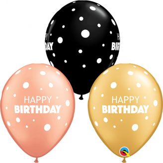 Ball. bedr Happy Bday Dots Q11 100st