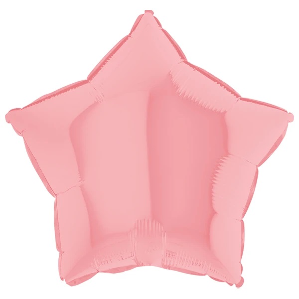 Folie helium ballon ster matte pink