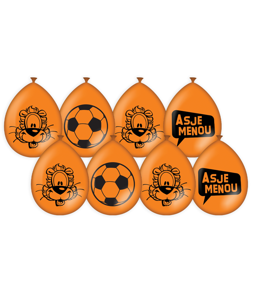 Loeki Party Ballonnen Oranje 8st