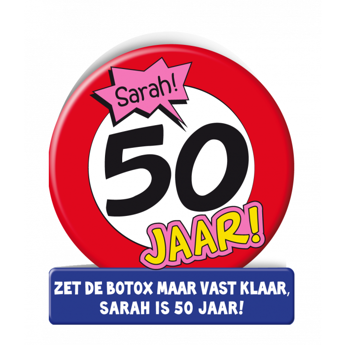 Verkeersbord wenskaart Sarah