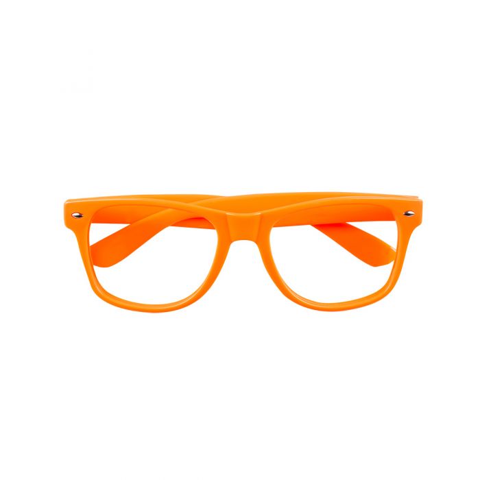 Party bril neon oranje