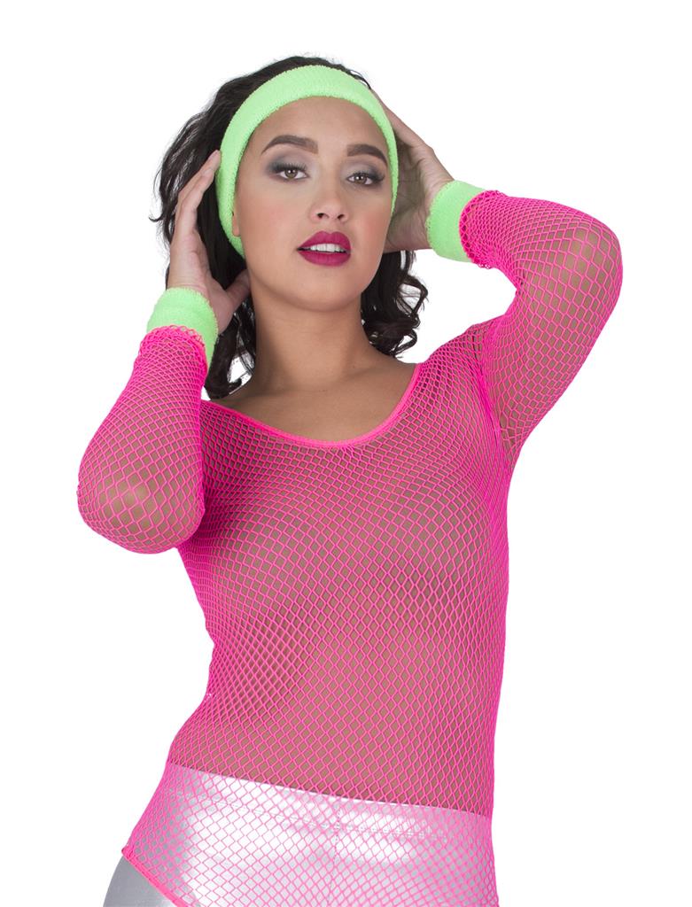 Zweetbandjes set fluor
