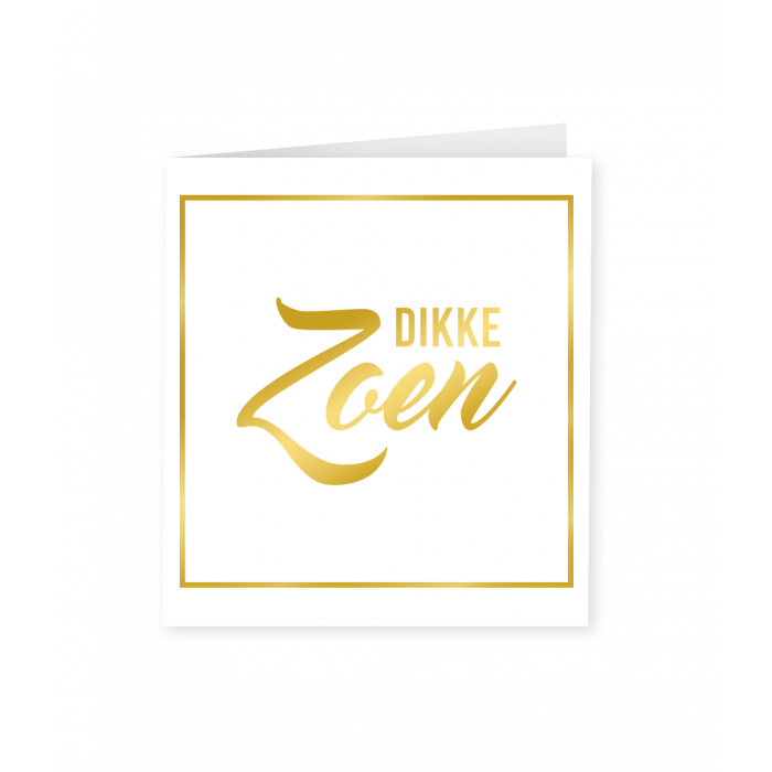 Kaart goud-wit Dikke Zoen
