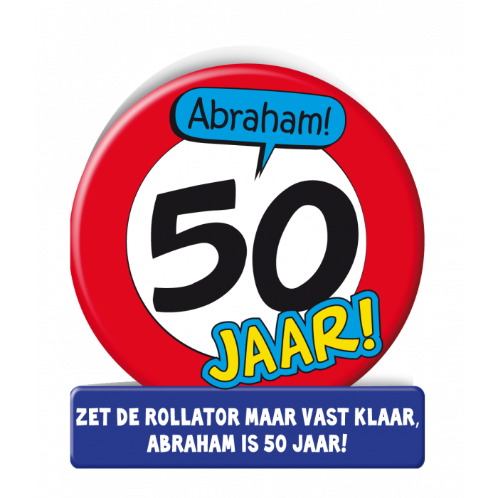 Verkeersbord wenskaart Abraham