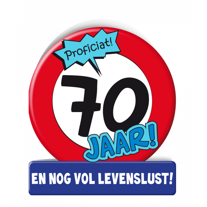 Verkeersbord wenskaart 70 jaar