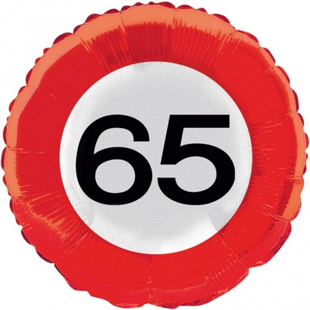 Folie helium ballon 65 jaar