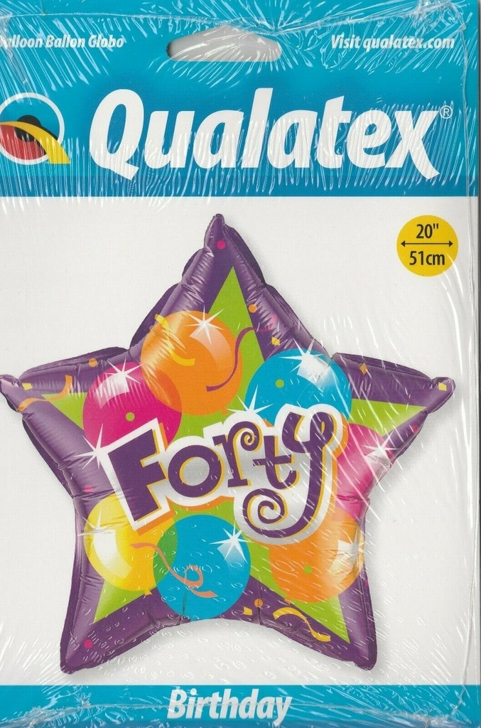Folie helium ballon 40 jaar