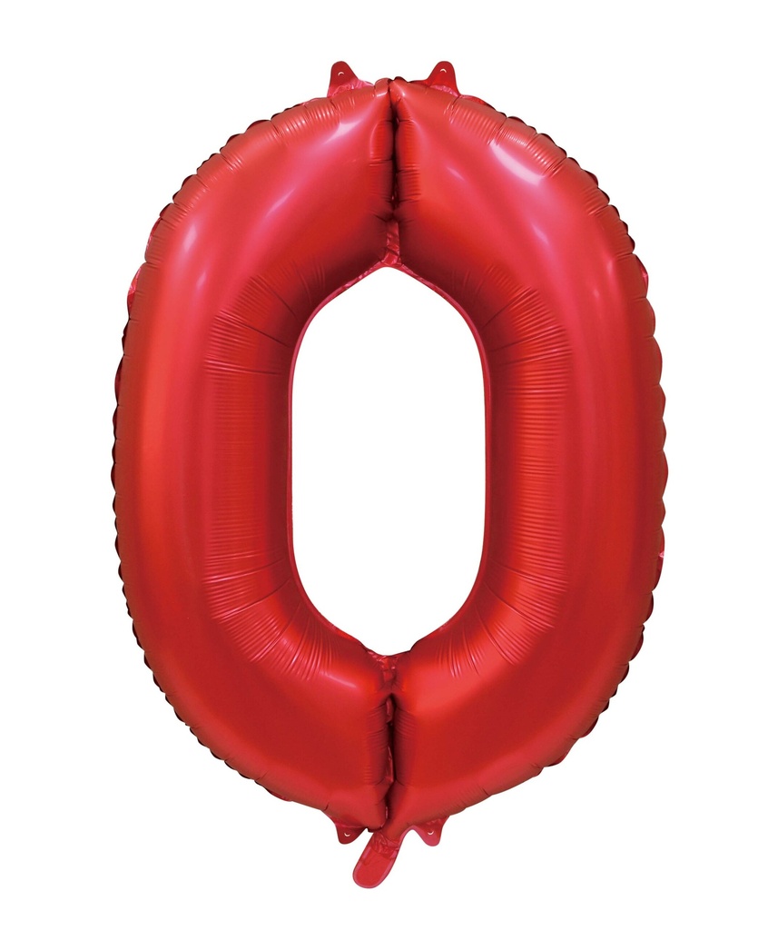 Folie Cijfer 34" satin red