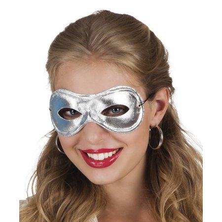 Oogmasker bril gemetaliseerd zilver