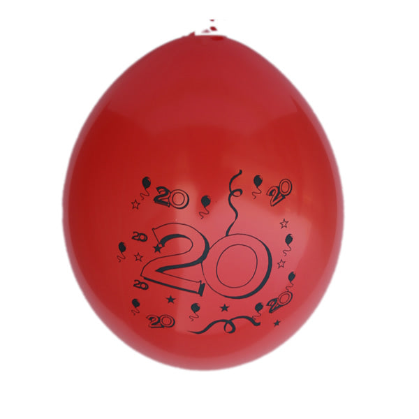 Ballonnen Bedr.20 jaar 10 st.