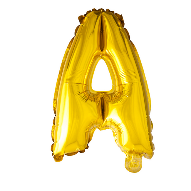 Folie Letter 16" goud verkrijgbaar van A tot Z