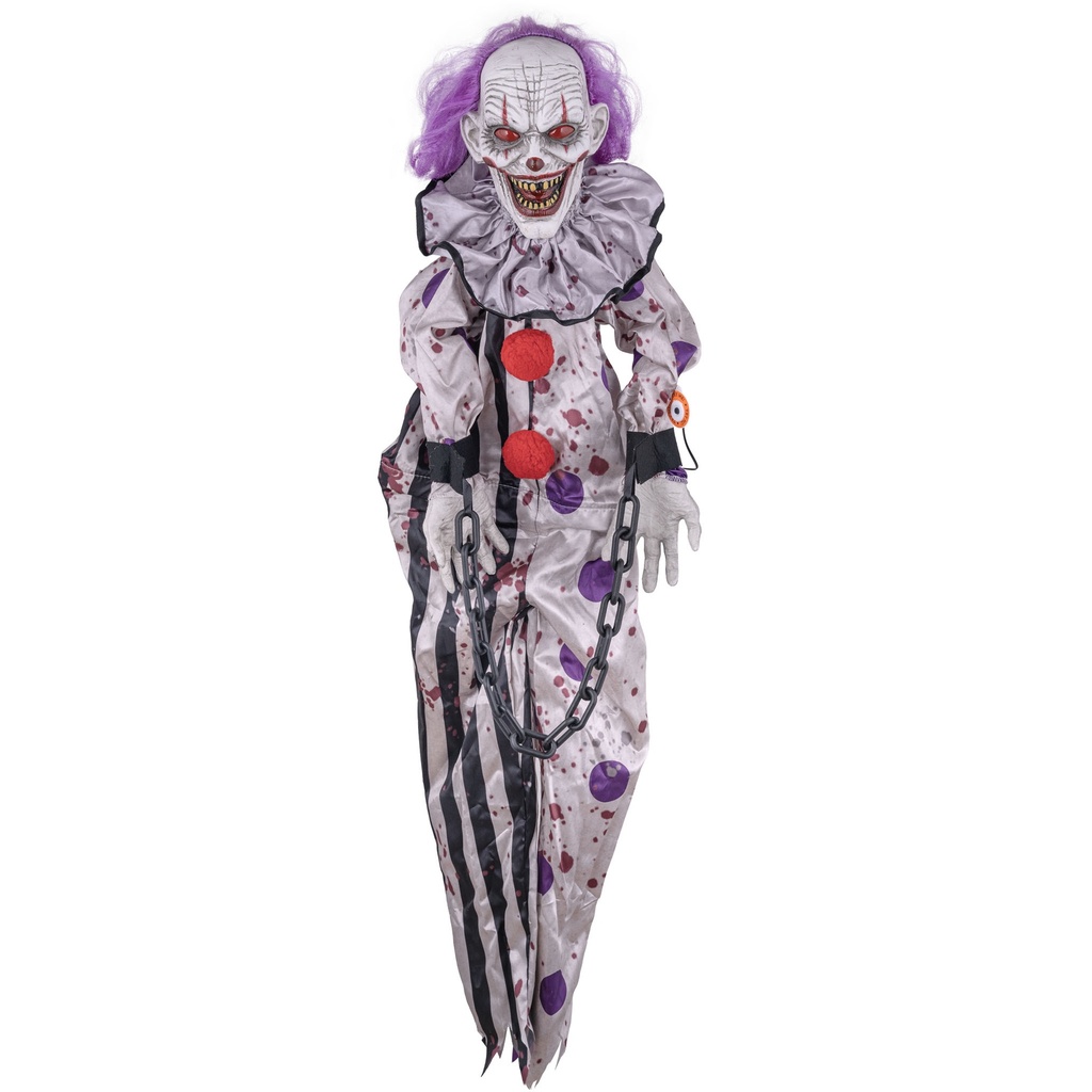 Hangende Clown licht, geluid en beweging 110cm
