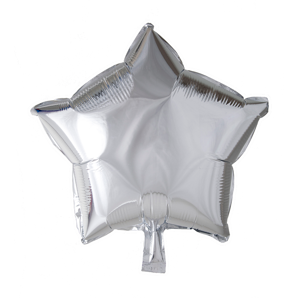 Folie helium ballon Ster zilver