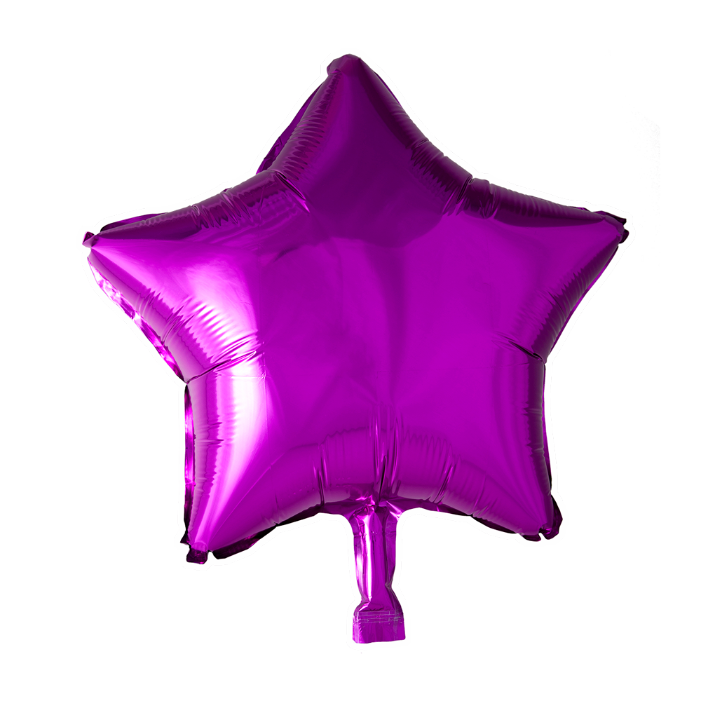 Folie helium ballon Ster fuchsia