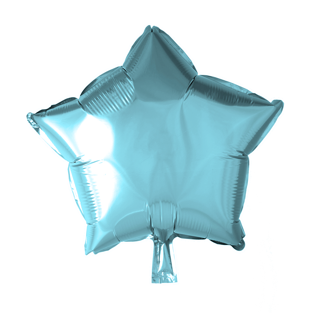 Folie helium ballon Ster lichtblauw