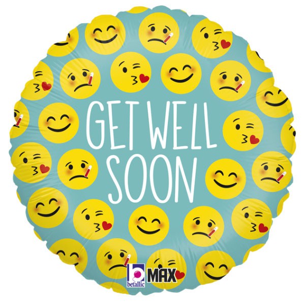 Folie ballon Emoji Get Well Soon