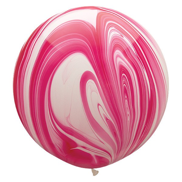 Ballonnen Q30 Marmer Red&White