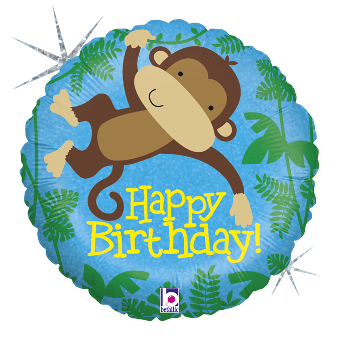 Folie ballon Monkey Buddy Birthday