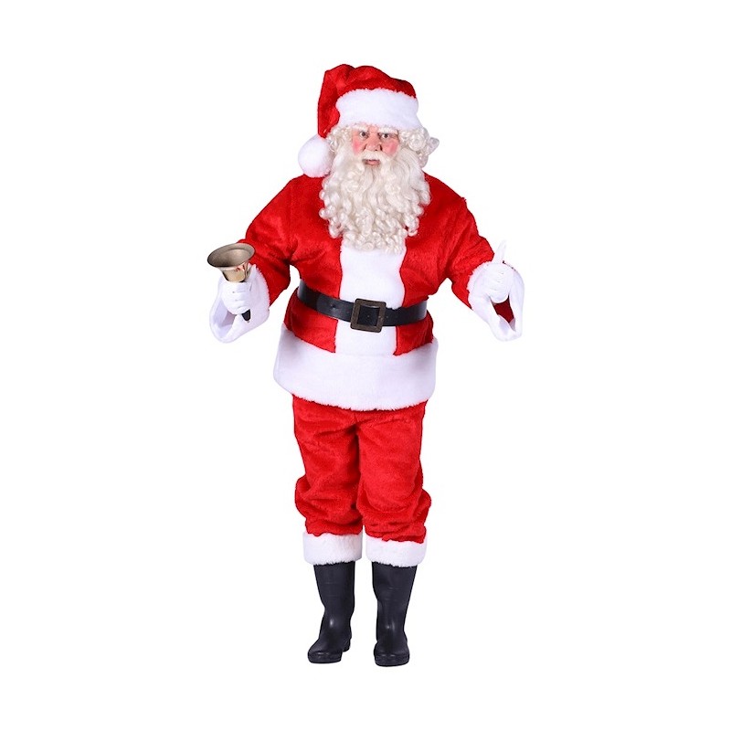 Kerstman kostuum pluche, diverse maten
