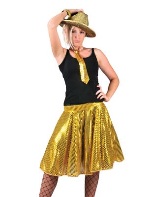 Pailletten Rok goud