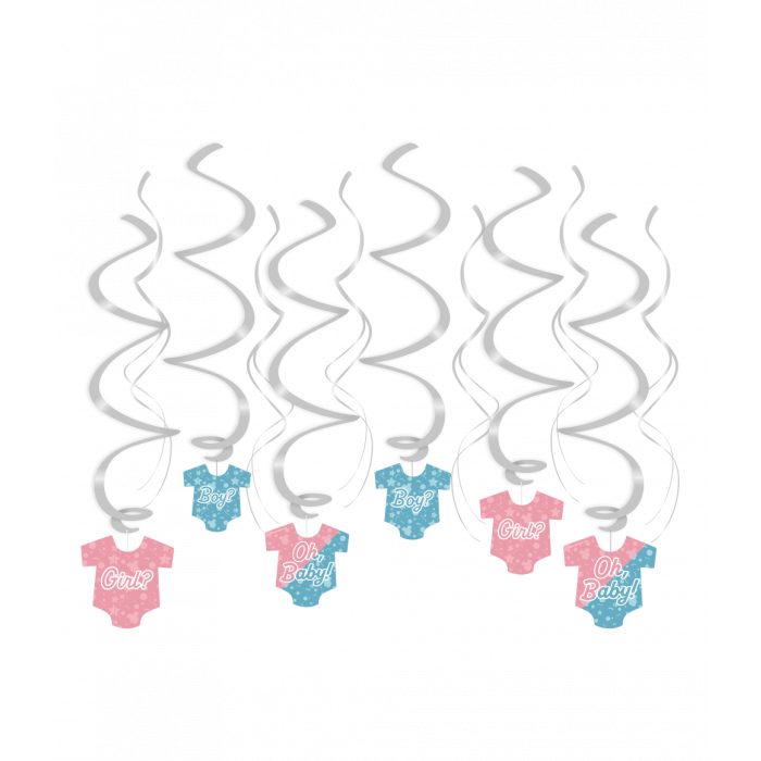 Hangdeco Swirl Gender Reveal