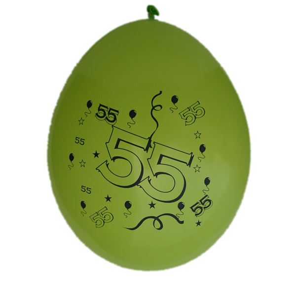 Ballonnen Bedr.55 jaar 10 st.