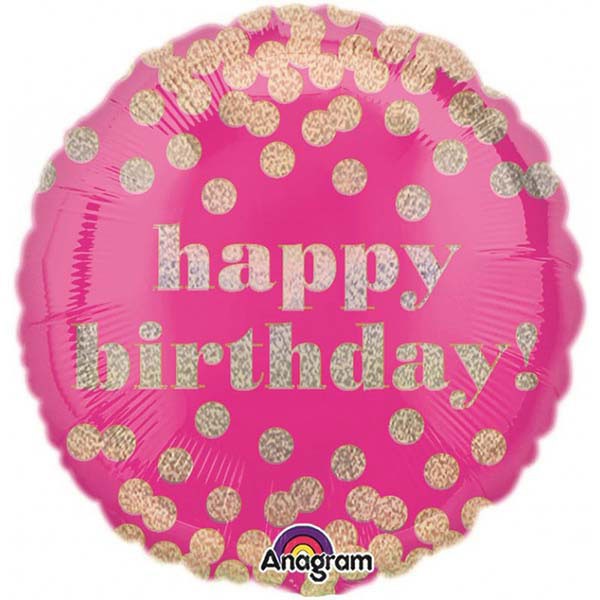 Folie ballon Happy Birthday Dotty
