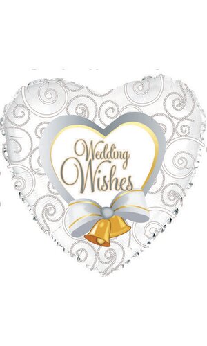 Folie helium ballon Wedding Wishes