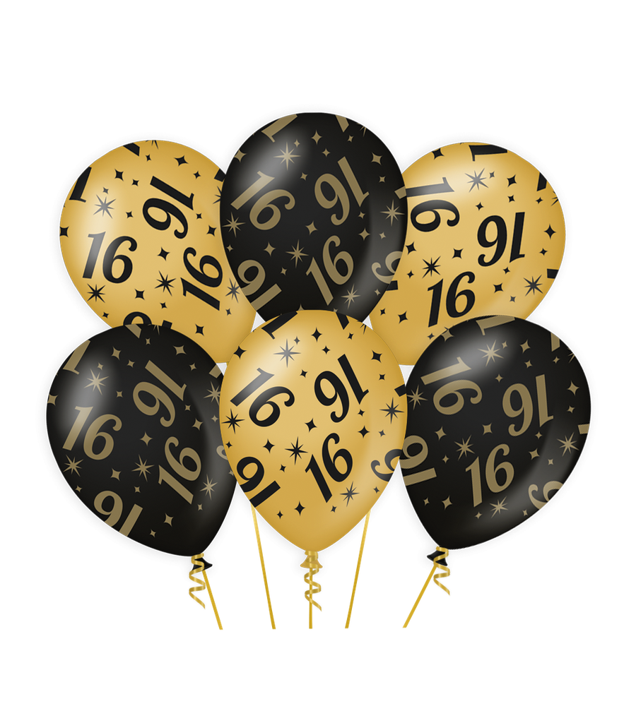 Ballonnen Classy gold/black 6s