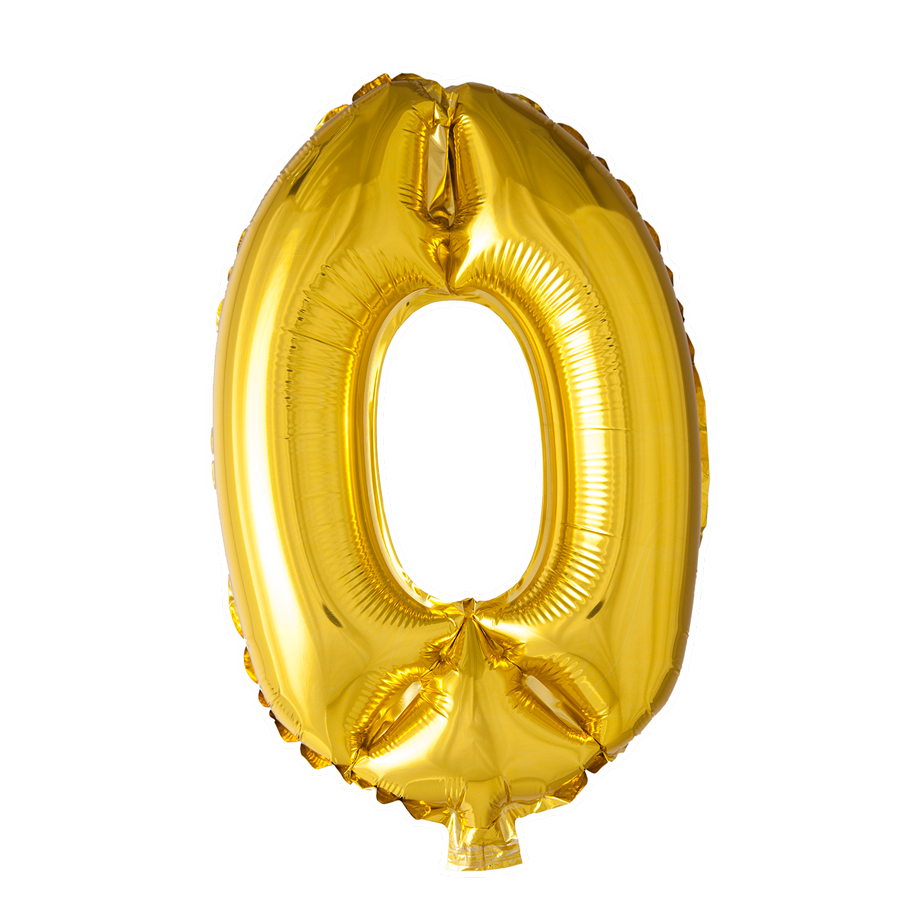Folie Cijfer 16" Goud
