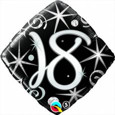 Folie helium ballon 18 jaar Sparkles