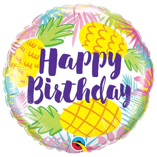 Folie ballon Happy Birthday Ananas