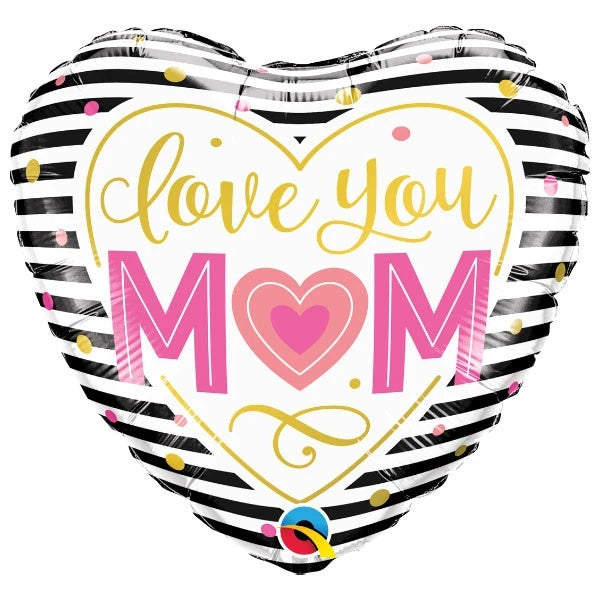 Folie helium ballon Love you Mom