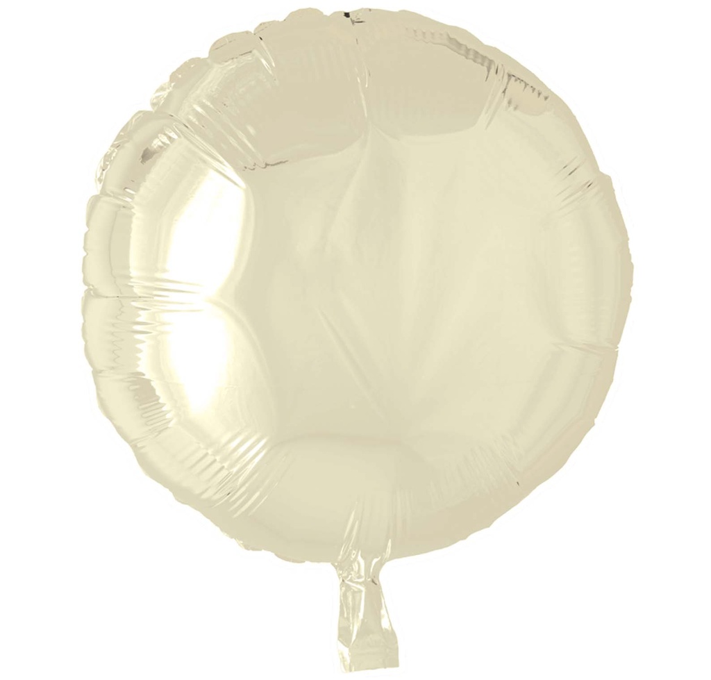 Folie helium ballon Rond ivory