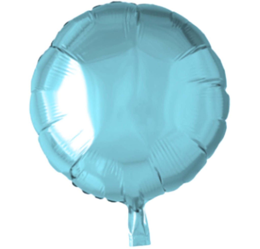 Folie helium ballon Rond light blue