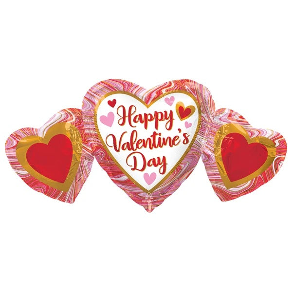 Folie helium ballon Shape Valentine Hearts