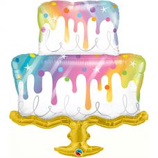 Folie helium ballon Shape Rainbow Dripcake