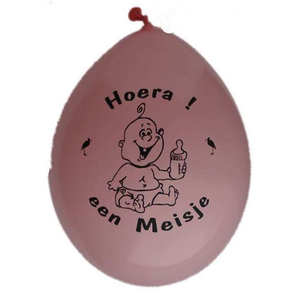 Ballonnen Bedr. Hoera 'n meisje 10