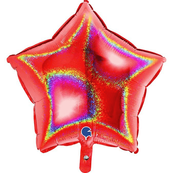 Folie helium ballon Ster gl. rood 36"