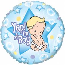 Folie helium ballon Yep I'm a Boy